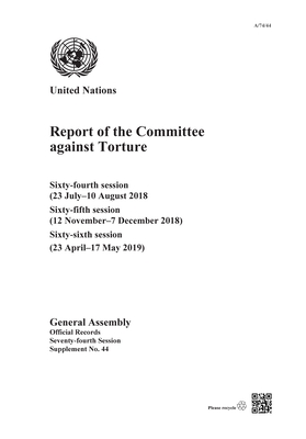 Report of the Committee against Torture