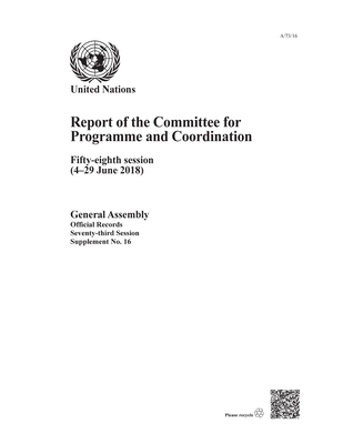 Report of the Committee for Programme and Coordination