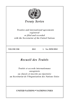 Treaty Series 2900 (English/French Edition)