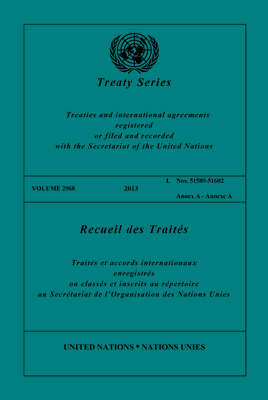 Treaty Series 2968 (English/French Edition)