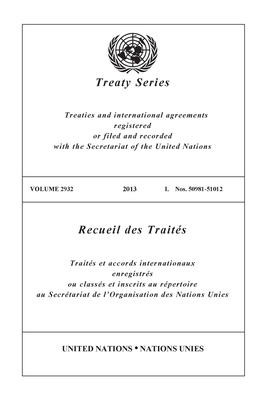 Treaty Series 2932 (English/French Edition)