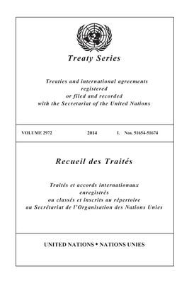 Treaty Series 2972 (English/French Edition)