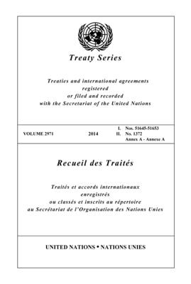 Treaty Series 2971 (English/French Edition)