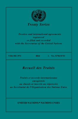 Treaty Series 2974 (English/French Edition)