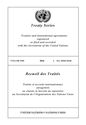 Treaty Series 2996 (English/French Edition)