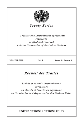 Treaty Series 3008 (English/French Edition)