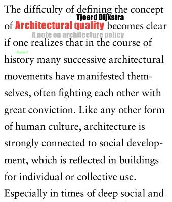 Architectural Quality